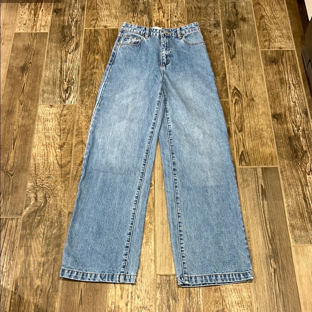 Abrand Jeans High & Wide Classic Blue Women's Jeans. Size 24